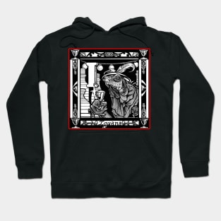 I is for Iguana - Red Outlined Version Hoodie